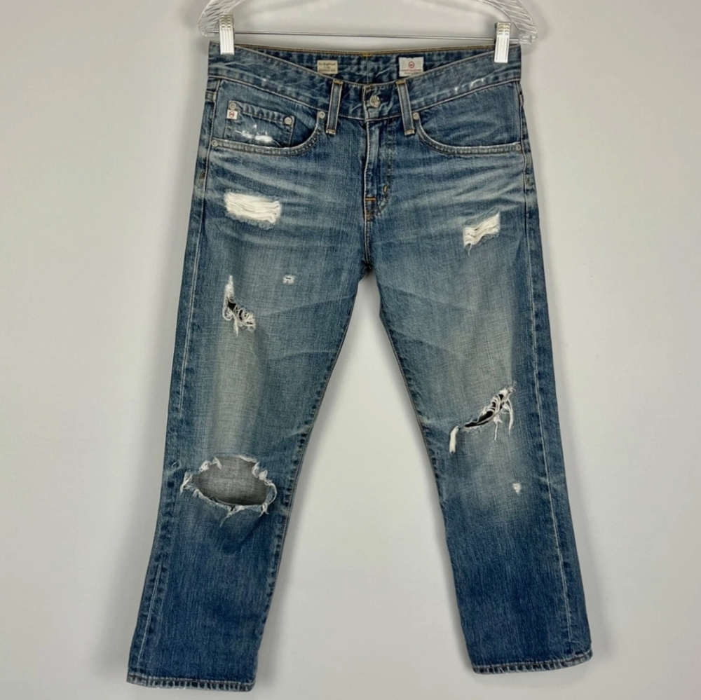 Men's Distressed Blue Jeans
